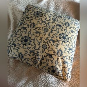 Blue and Cream Decorative Pillow
